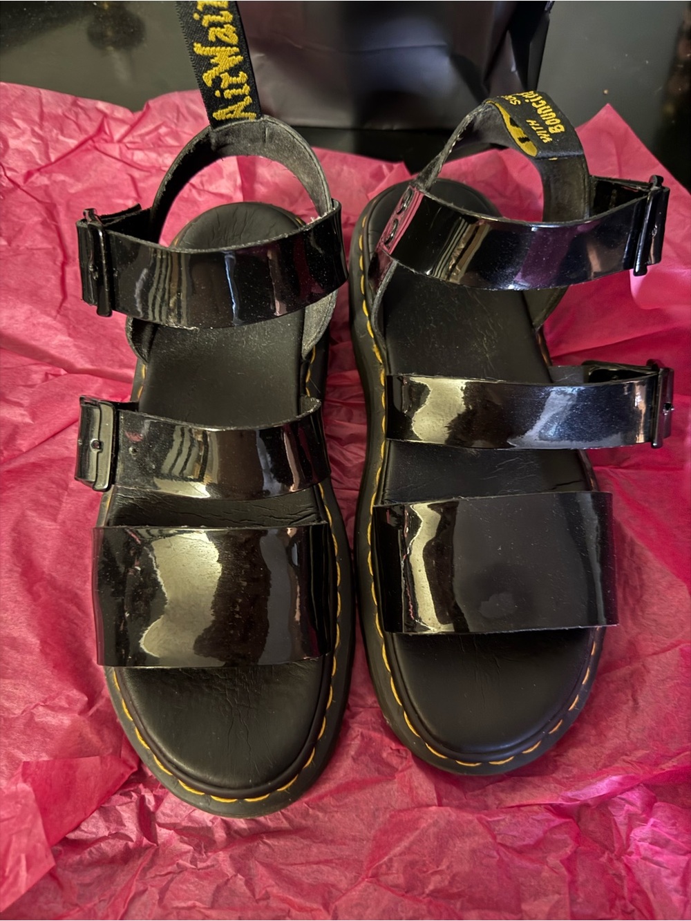 Dr. Martens Gryphon Patent Leather Sandals